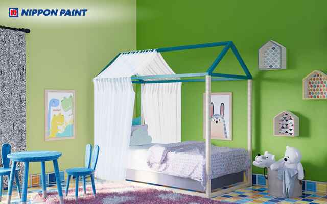 Màu xanh lá cây khơi gợi tinh thần tích cực và sáng tạo cho bé trai từ 1 - 12 tuổi