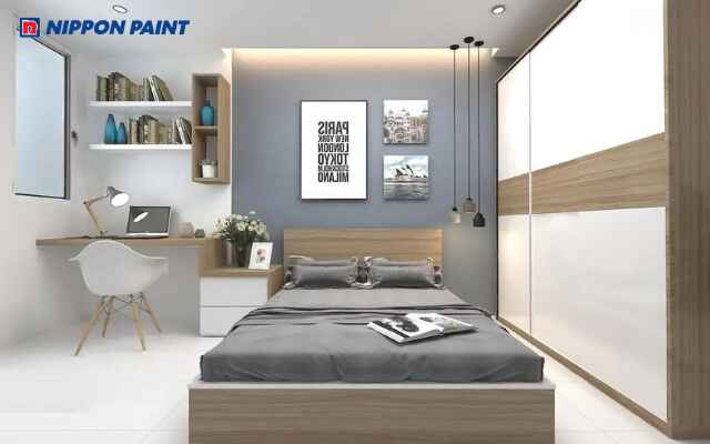 Sử dụng 1-2 tone chủ đạo để phòng ngủ cân bằng và thư giãn