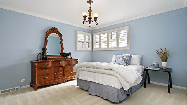 Mẫu 14: Sơn tường màu Forget-Me-Not (69A-3P) giúp phòng ngủ trở nên dịu mát và tràn đầy sự vui vẻ