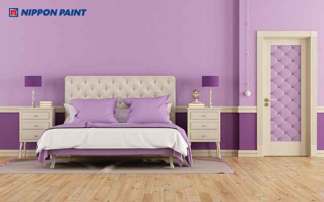 Gam tím lavender giúp phòng ngủ vợ chồng ấm áp và tình cảm hơn