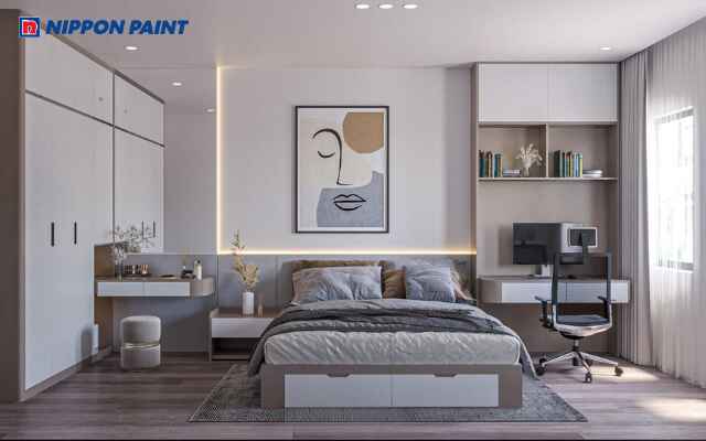 Chọn màu sơn đồng bộ với nội thất để phòng ngủ dễ chịu và tinh tế
