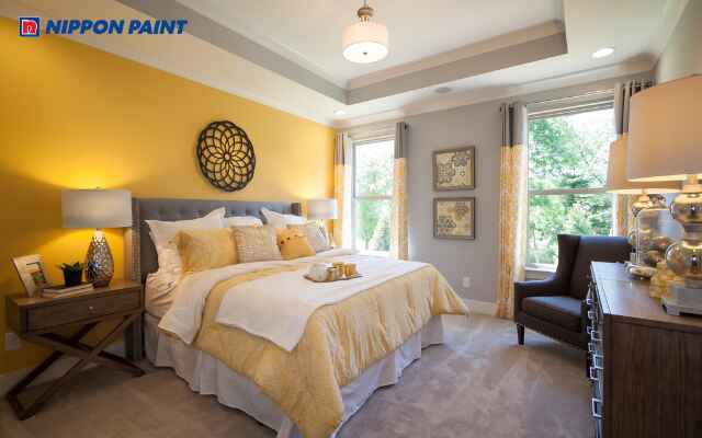 Mệnh Thổ hợp với màu vàng, phòng ngủ trở nên ấm áp và gần gũi