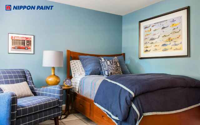 Xanh dương giúp phòng bé trai trở nên năng động, vui vẻ