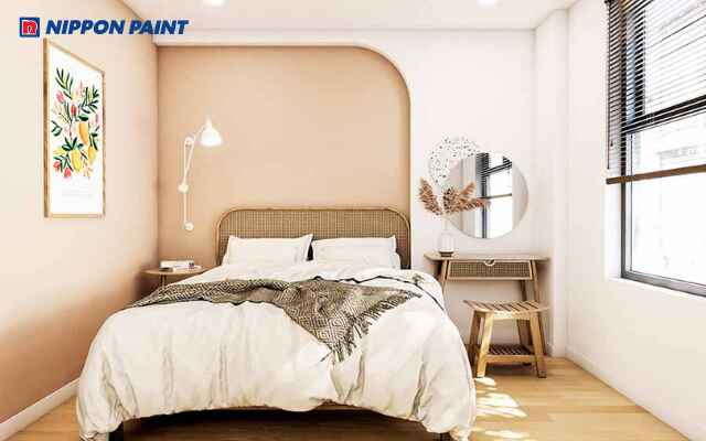 Màu sơn phù hợp diện tích tạo cảm giác rộng rãi và thoáng đãng