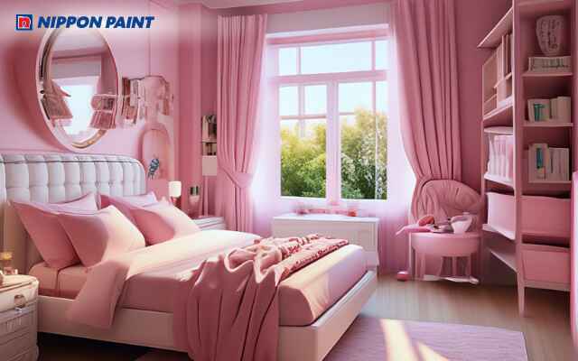 Chọn sắc hồng và phối màu hợp lý để phòng ngủ hài hòa và dễ chịu