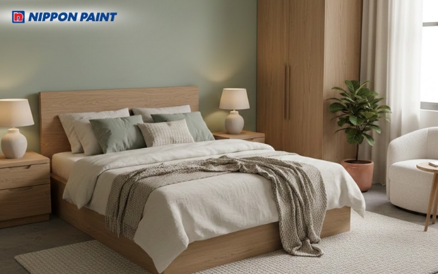 Phòng ngủ phong cách thiên nhiên, dịu mắt và ấm áp, mang lại cảm giác an yên cho gia chủ mệnh Mộc