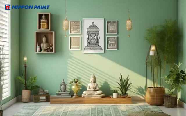 Gam xanh tạo sinh khí và bình an cho phòng thờ mệnh Mộc