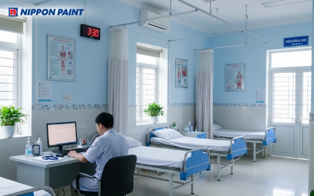 Màu xanh dương nhạt hỗ trợ tâm lý và tăng cảm giác an tâm cho bệnh nhân