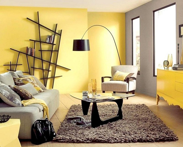 Mẫu 26: Màu sơn vàng kem tô điểm nổi bật cho nội thất bên trong trở nên đẳng cấp