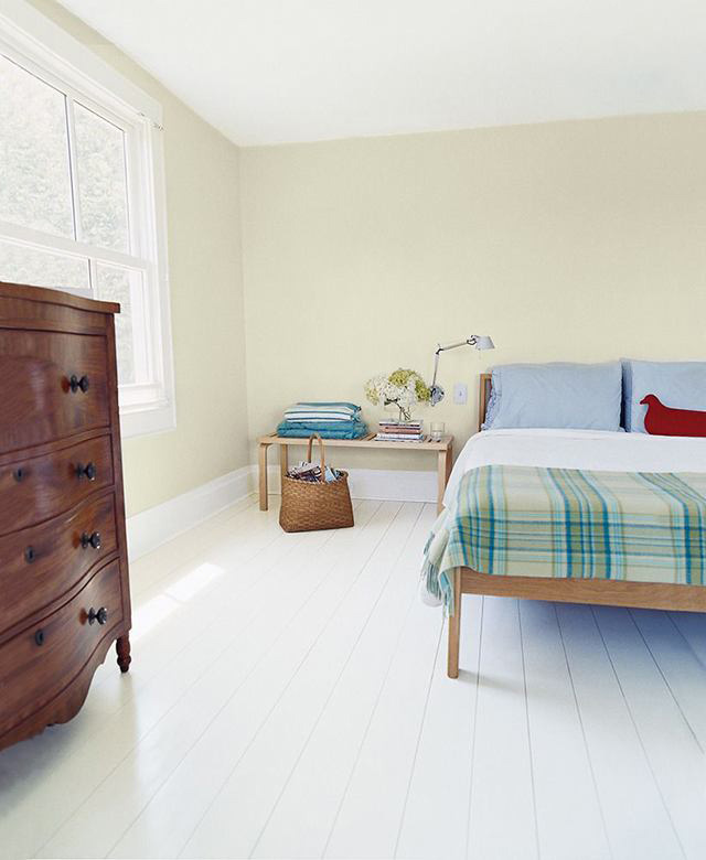 Mẫu 13: Màu sơn vàng kem mang lại cảm giác không gian thoải mái, thoáng mát