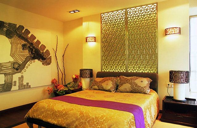 Mẫu 12: Phòng ngủ sang trọng hơn với sơn nội thất màu vàng kem