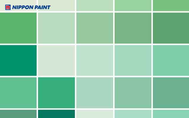 Bảng màu xanh lá cây có tại Nippon Paint