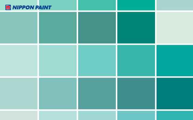 Bảng màu xanh ngọc bích có tại Nippon Paint