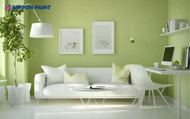 Mẫu 19: Sự kết hợp giữa xanh ngọc và vàng kem mang lại cảm giác vừa mát mẻ vừa gần gũi