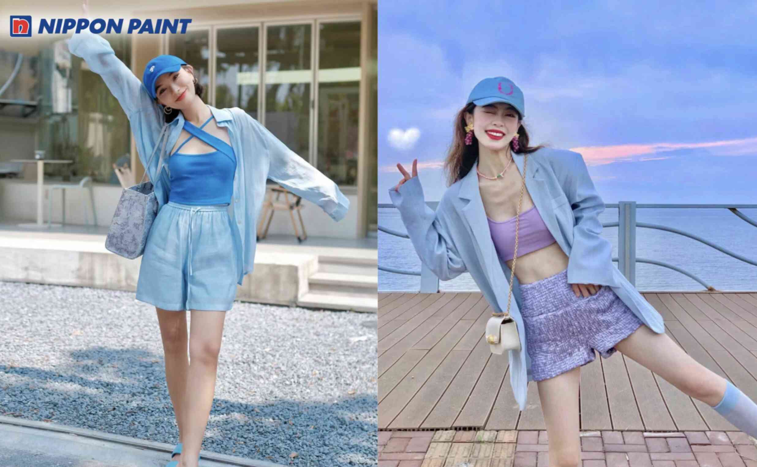 Sắc xanh thiên thanh mang đến vẻ ngoài nhẹ nhàng, tươi sáng