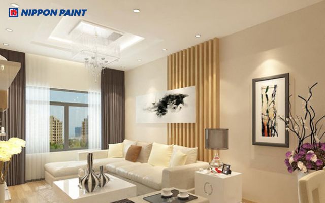 Trần bê tông sơn trắng be giúp tôn lên vẻ đẹp tối giản, tinh gọn của không gian