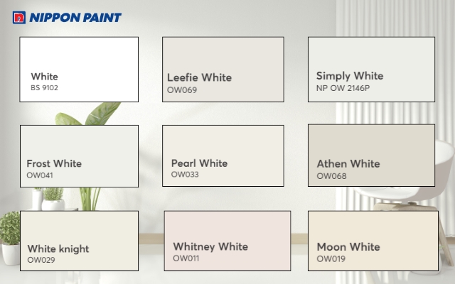 Màu trắng được chia thành nhiều sắc độ khác nhau