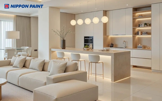 Màu trắng tạo được hiệu ứng mở rộng không gian