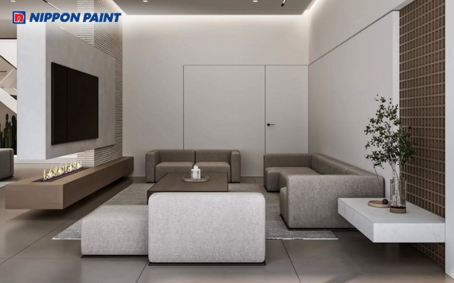 Không gian phòng trắng trang nhã, thanh lịch với gam màu trắng trong