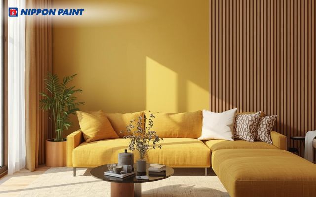 Sắc vàng và nâu mang đến cảm giác ấm áp, ổn định, gần gũi với thiên nhiên