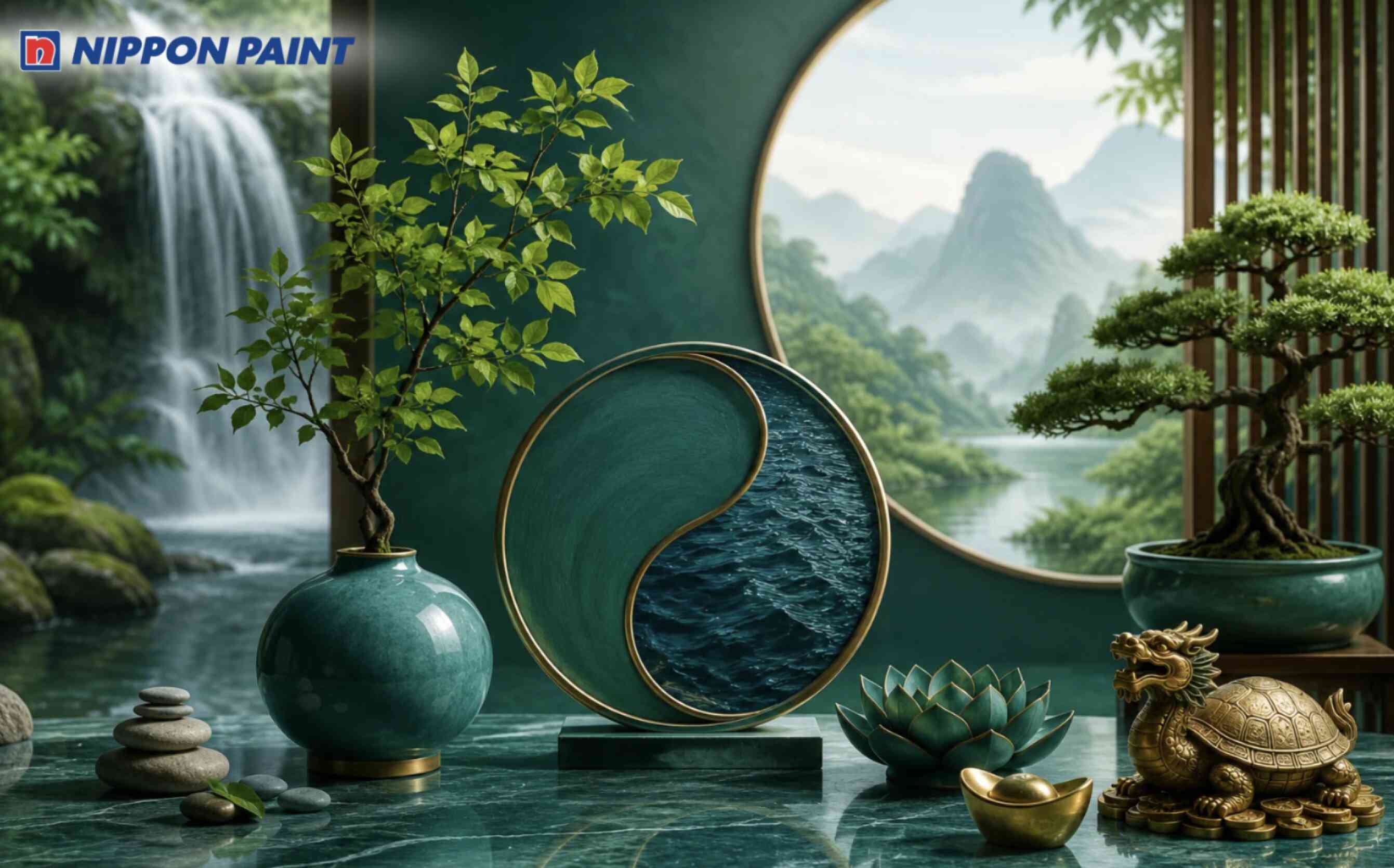 Màu xanh cổ vịt mang ý nghĩa bình yên, cân bằng và thịnh vượng