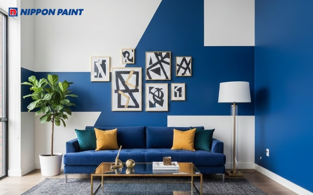 Tự tay pha màu để có tông màu xanh coban ưng ý nhất