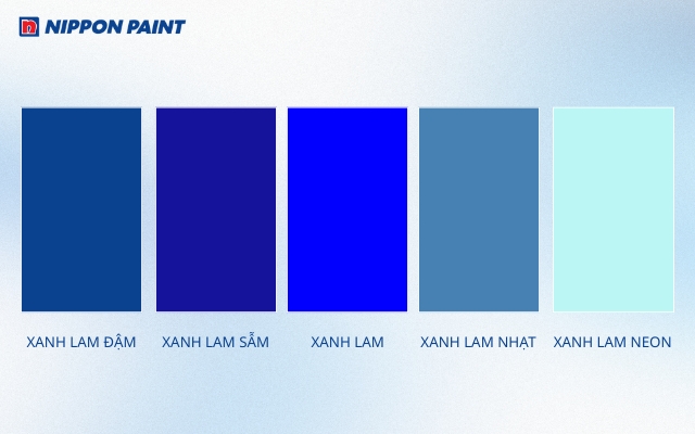 Các sắc độ màu xanh lam
