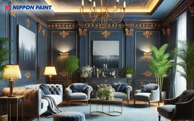 Màu xanh lam phù hợp với gia chủ mệnh Mộc