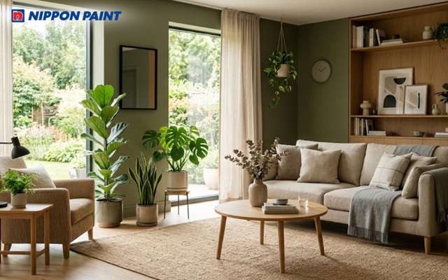 Xanh olive không quá nổi bật nhưng có chiều sâu