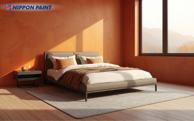 Gam cam nhạt mang đến cảm giác ấm áp, tươi mới, giúp thu hút nguồn năng lượng tích cực