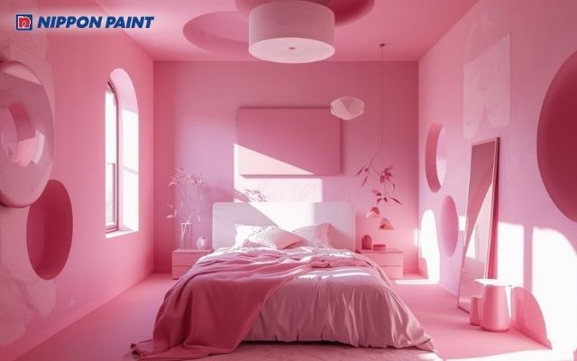 Sử dụng sắc hồng san hô trong phòng ngủ giúp duy trì nguồn năng lượng tích cực cho gia chủ