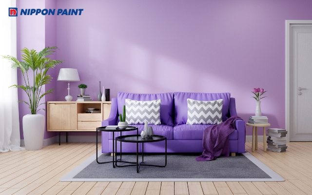 Hạn chế dùng tông tím làm màu chủ đạo khi sơn nhà