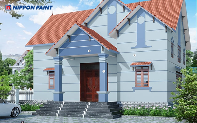 Sơn nhà màu xanh dương mang đến vẻ đẹp hiện đại, tinh tế