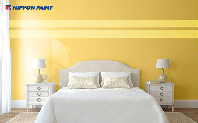 Màu vàng chủ đạo kết hợp cùng màu trắng tạo sự tinh tế, gần gũi cho căn phòng của bạn