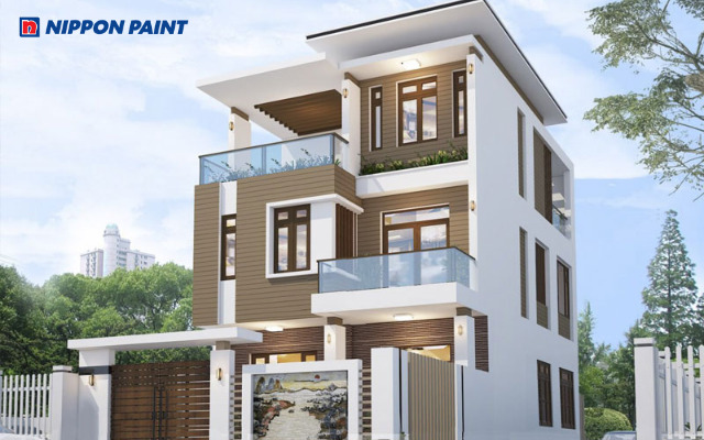 Ánh sáng mặt trời kết hợp cùng tông màu nâu Rich Chocolate 24A-1A giúp ngôi nhà thêm ấm áp, gần gũi