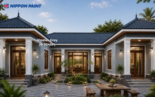 Xanh xám Hipster Grey (N 3045P), trắng và nâu mang đến vẻ đẹp thanh lịch, gần gũi thiên nhiên