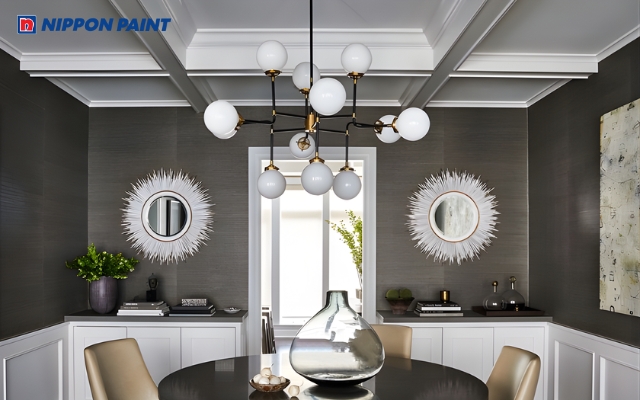 Phào chỉ màu trắng cho căn phòng theo phong cách hiện đại