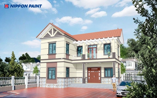 Kết hợp Ermine White (13A-2P) và Great Smokies (13B-3D) tinh tế, vừa sang trọng vừa tối giản