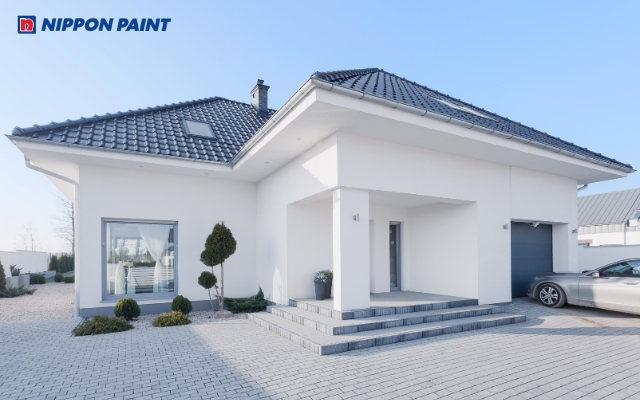 Sơn trắng tinh tế cho biệt thự