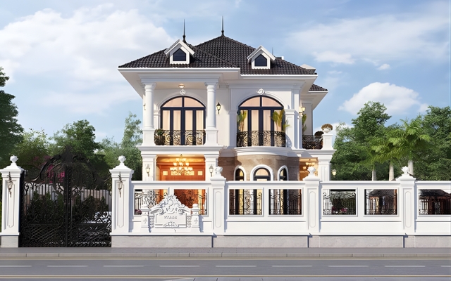 Màu sơn hàng rào theo phong cách cổ điển cần thể hiện được nét quý phái của gia chủ