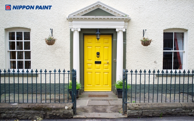 Hàng rào theo phong cách tối giản thường được sơn bằng những gam màu nhẹ nhàng