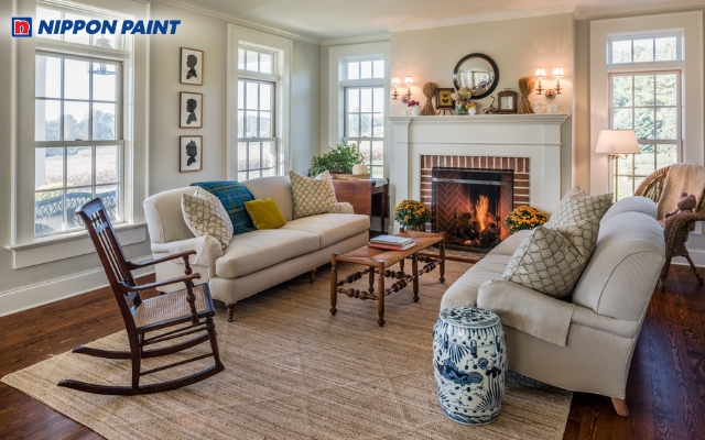 Màu sơn Farmhouse lấy cảm hứng thiên nhiên giúp không gian nhẹ nhàng và dễ chịu