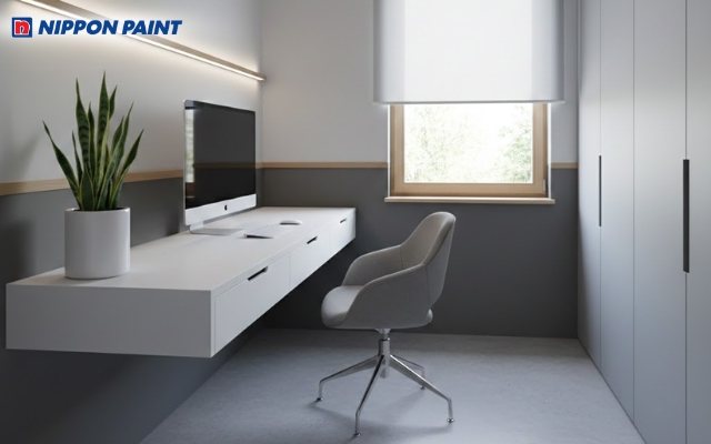 Màu sơn ghi sáng tối giản giúp tối ưu hóa năng suất và giảm nhiễu loạn thị giác