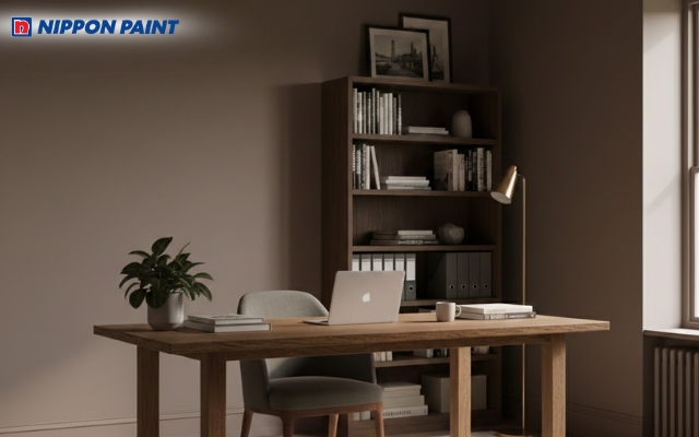 Gam nâu trầm nhẹ nhàng tạo không gian yên tĩnh cho các công việc cần sự sâu sắc