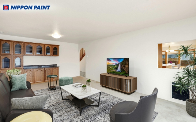 Nhóm màu trung tính như trắng, xám, be tạo nền thị giác ổn định cho không gian hiện đại