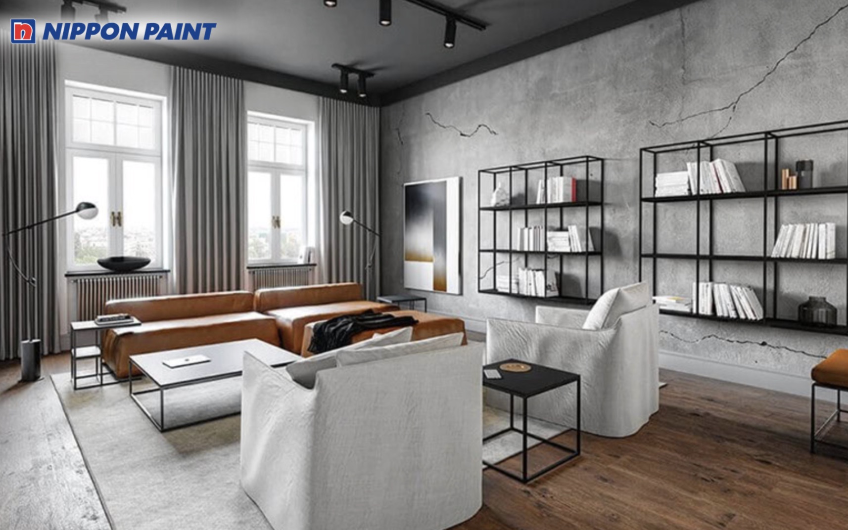 Sơn màu trung tính là gam màu nổi bật và phổ biến nhất trong phong cách Industrial
