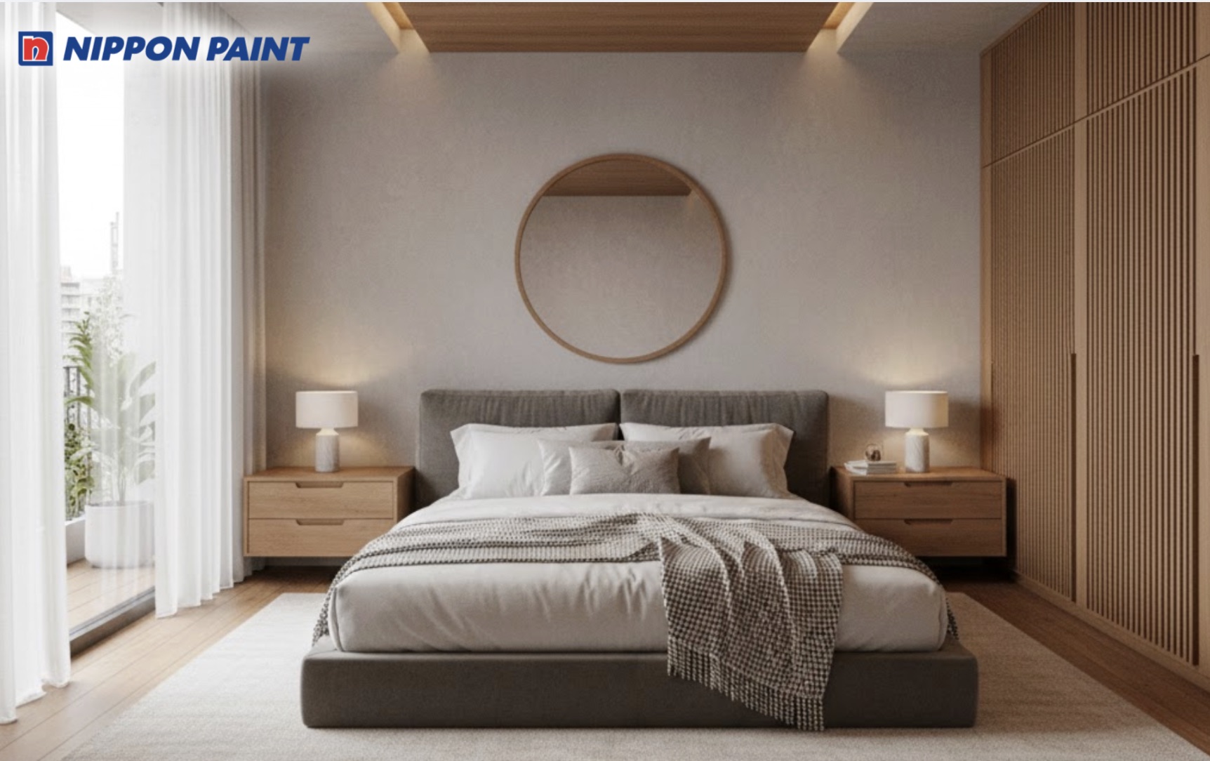 Hiệu ứng bê tông mịn mang lại nét thô tinh tế, không gây nặng nề