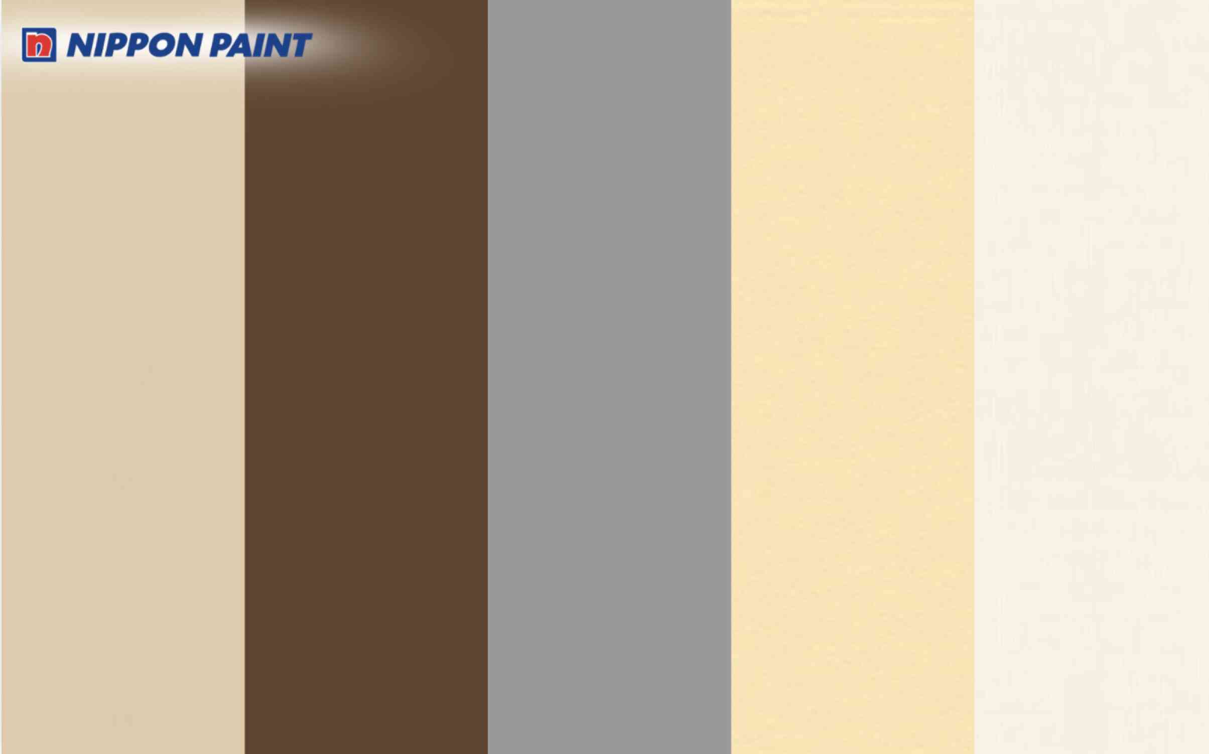 Bảng màu beige, nâu đất, xám, kem, trắng mờ