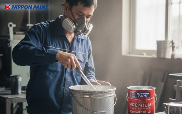 Nên pha sơn chịu nhiệt đúng theo tỷ lệ của nhà sản xuất