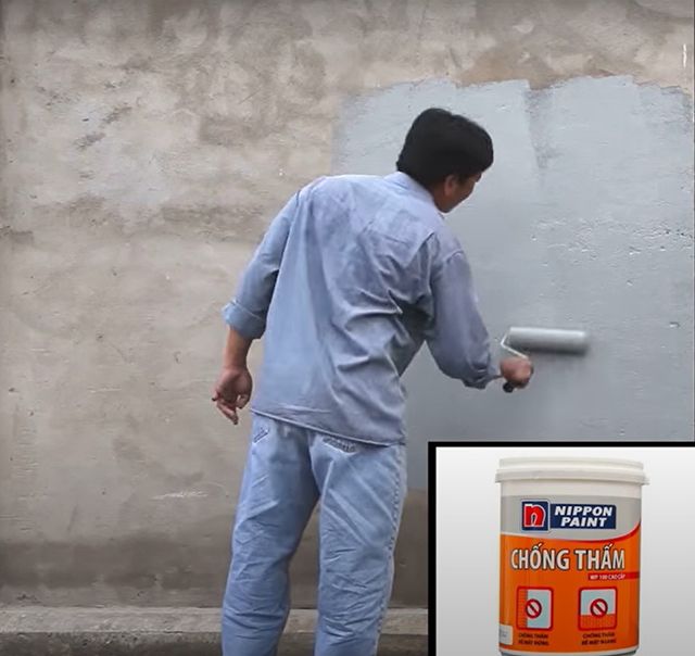 Sơn phủ lớp sơn chống thấm kín bề mặt tường